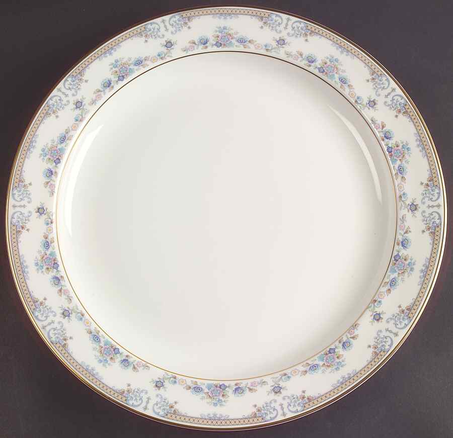 Byron (Blue Flowers) 13" Chop Plate (Round Platter) by Minton-1