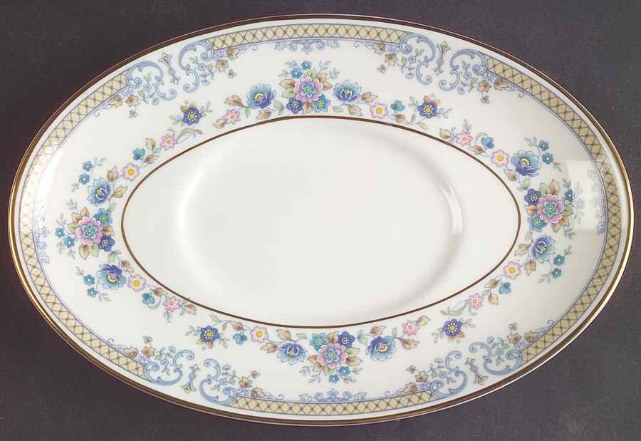 Byron (Blue Flowers) Pickle Dish by Minton-1