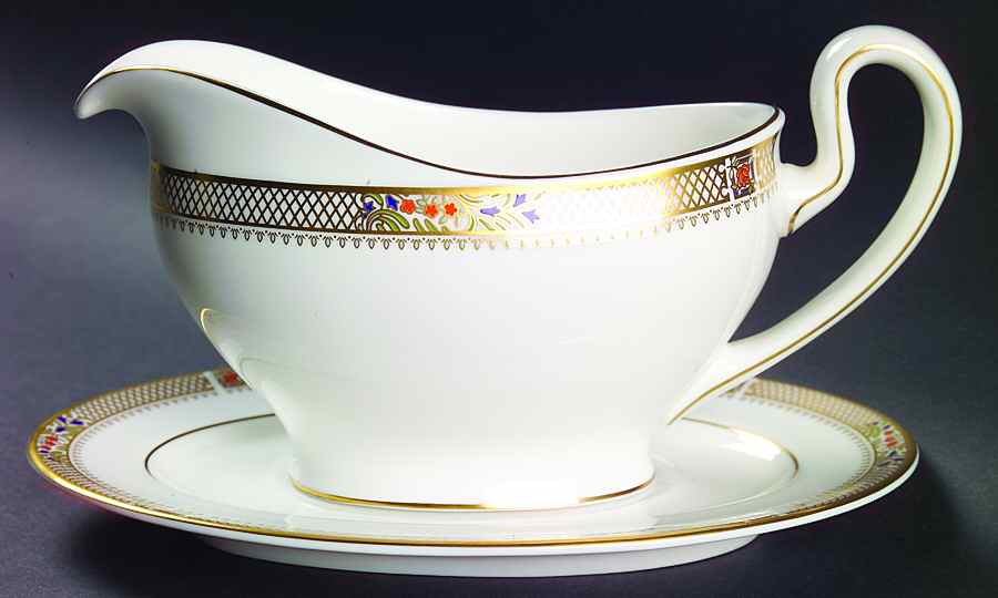 Caliph Gravy Boat & Underplate by Minton-1