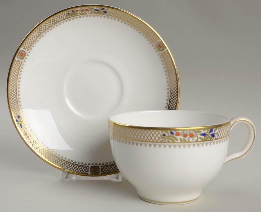 Caliph Flat Cup & Saucer Set by Minton-1
