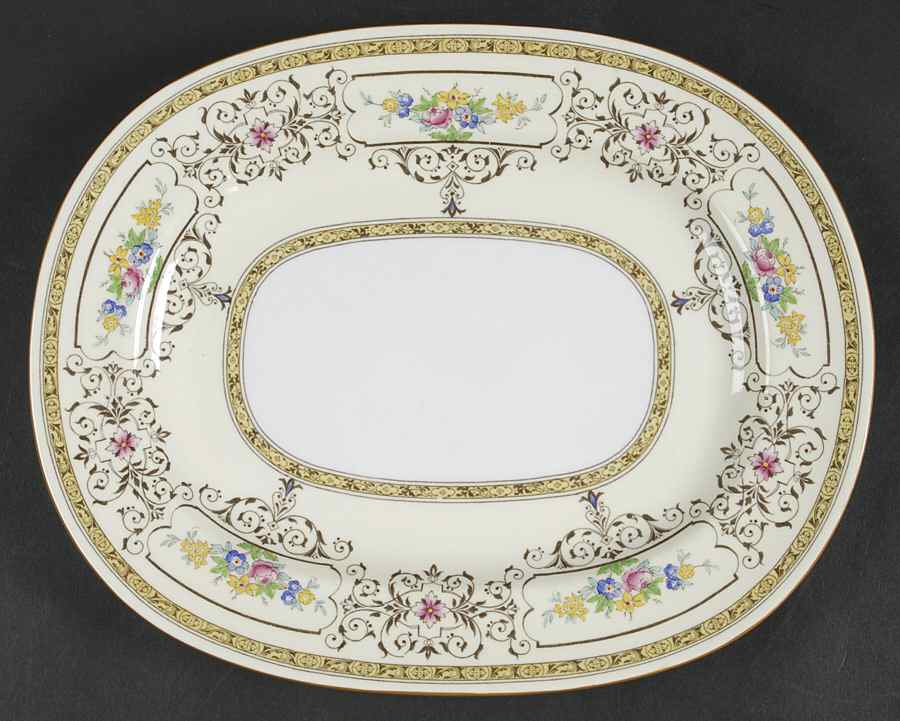 Cambridge Brown 10" Oval Serving Platter by Minton-1