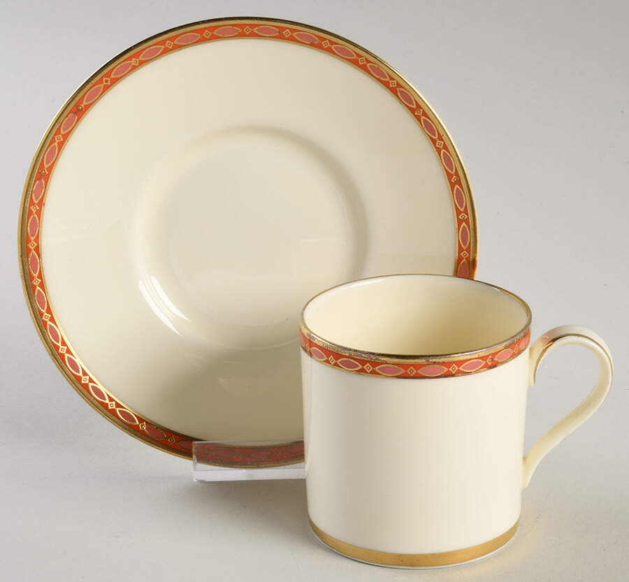 Carlton Flat Demitasse Cup & Saucer Set by Minton-1