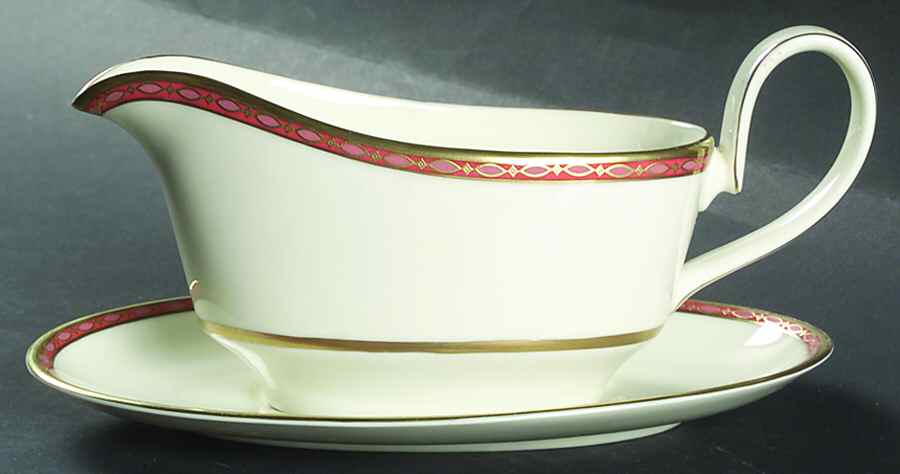 Carlton Gravy Boat & Underplate by Minton-1