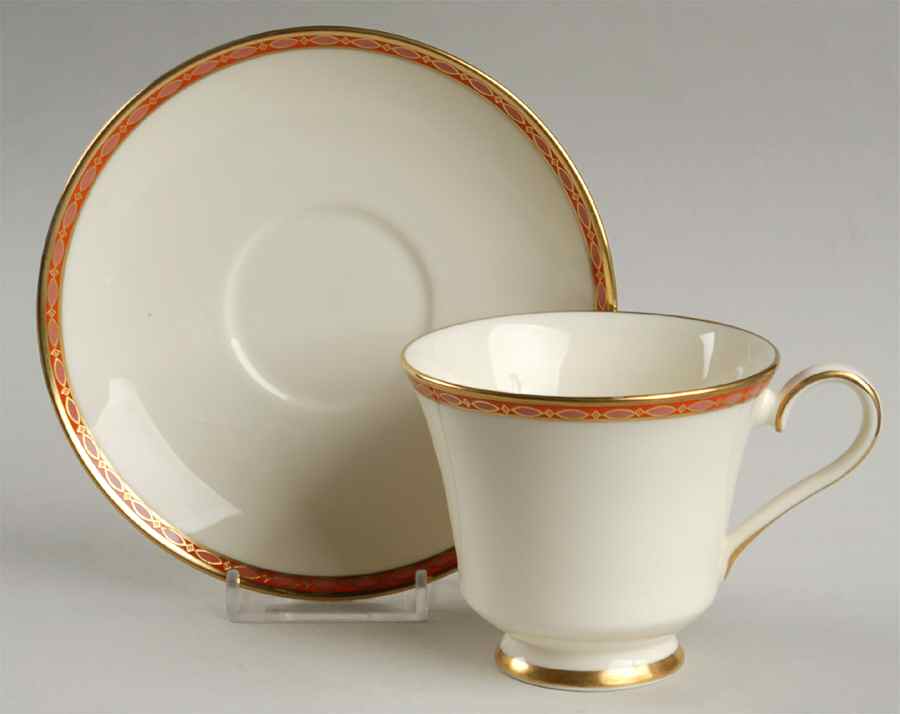 Carlton Footed Cup & Saucer Set by Minton-1