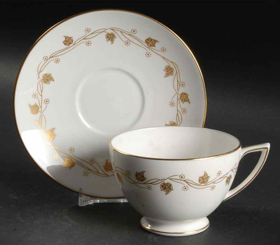 Carlisle Footed Cup & Saucer Set by Minton-1