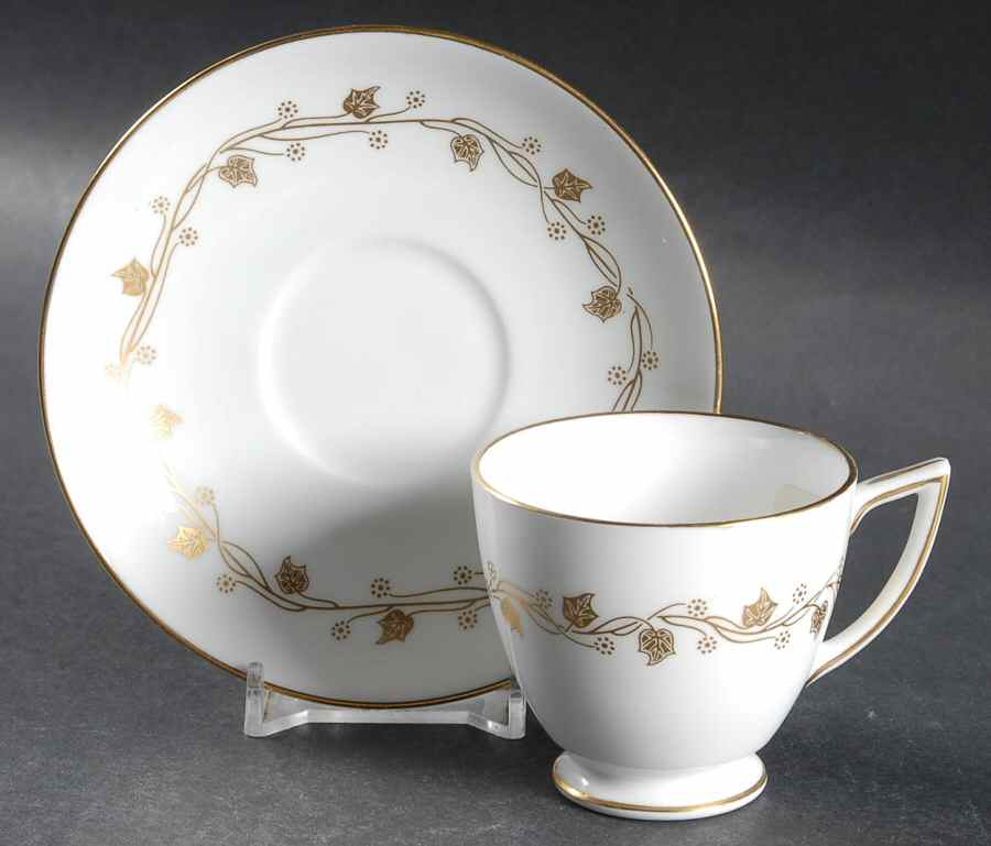 Carlisle Footed Demitasse Cup & Saucer Set by Minton-1