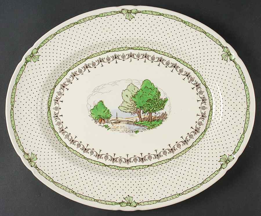 Carlyle 13" Oval Serving Platter by Minton-1