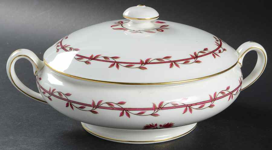 Carmine Round Covered Vegetable by Minton-1