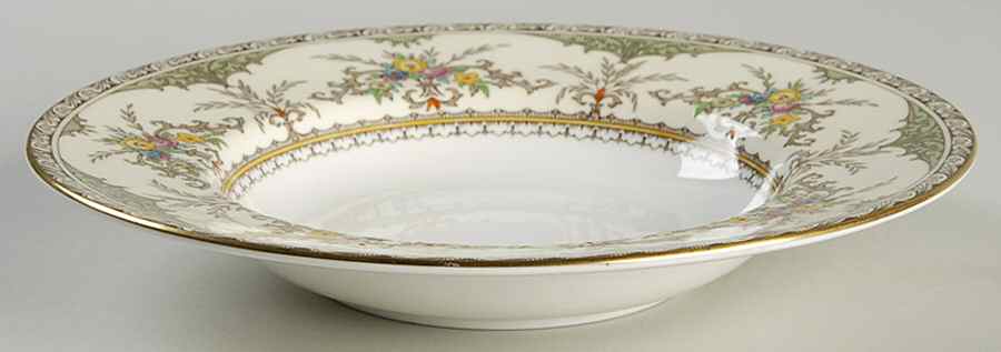 Chatham Green Ivory Large Rim Soup Bowl by Minton-1