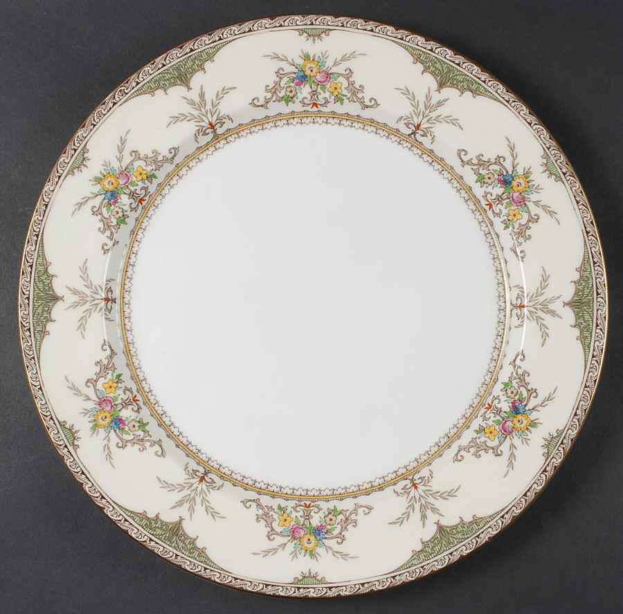 Chatham Green Ivory 12" Chop Plate (Round Platter) by Minton-1