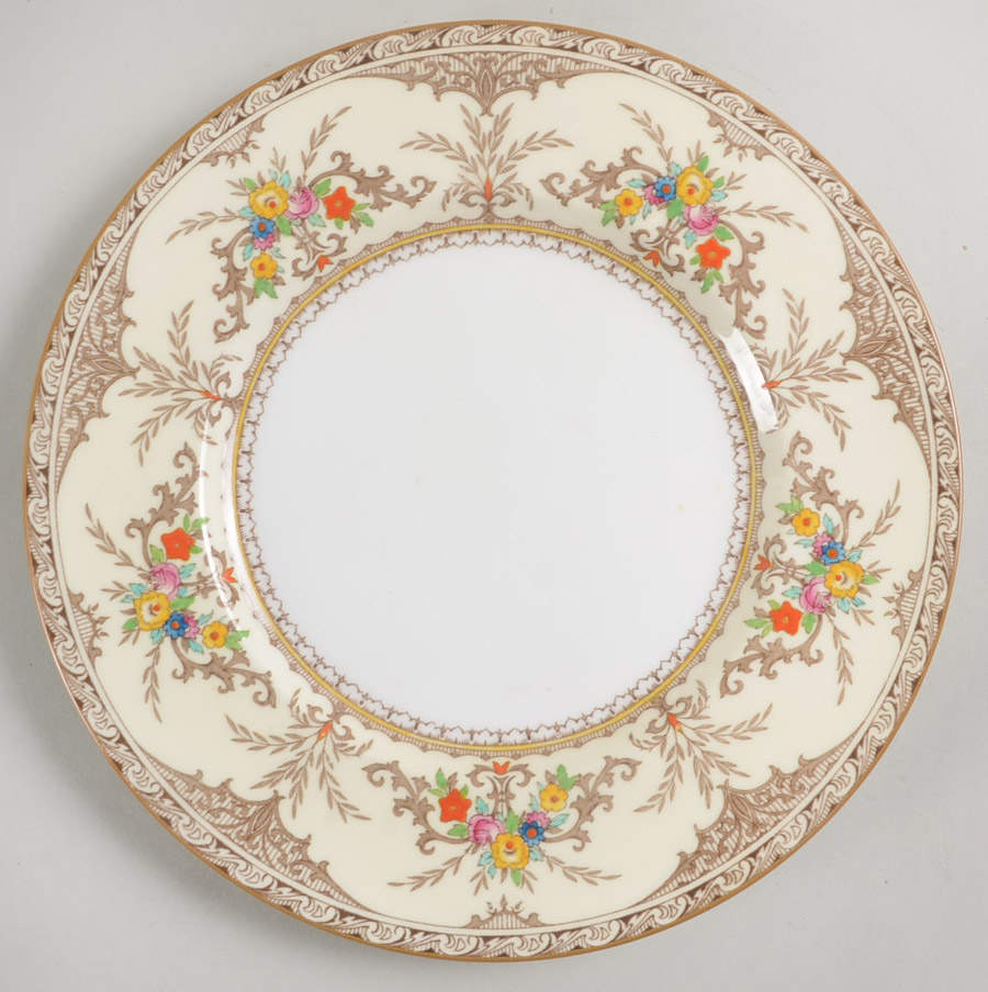 Chatham Brown Ivory Luncheon Plate by Minton-1