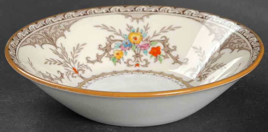 Chatham Brown Ivory Fruit/Dessert (Sauce) Bowl by Minton-1