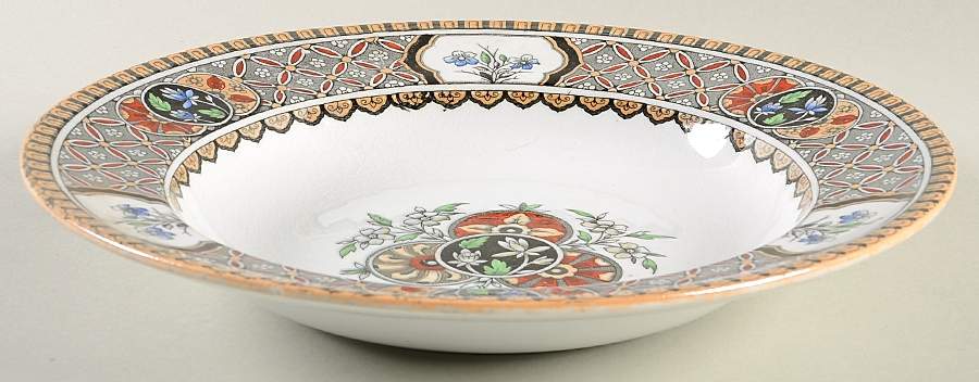Chinese Diaper Large Rim Soup Bowl by Minton-1