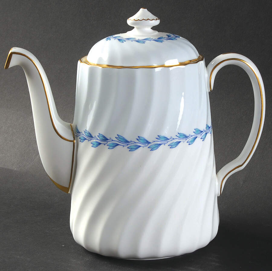 Cheviot Blue Coffee Pot & Lid by Minton-1