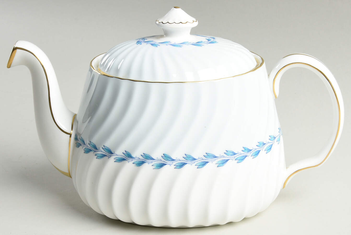Cheviot Blue Teapot & Lid by Minton-1