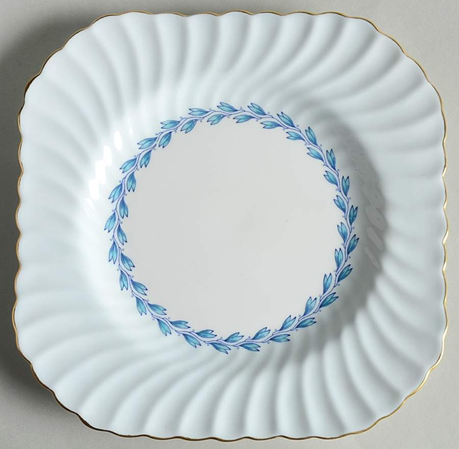 Cheviot Blue Square Luncheon Plate by Minton-1