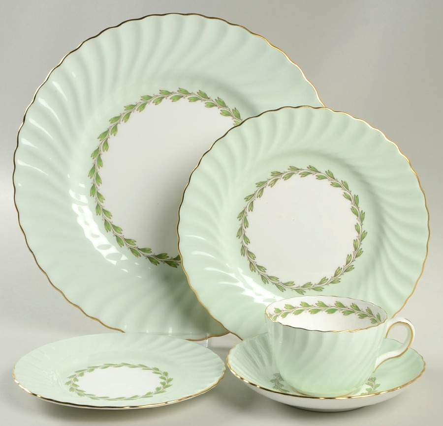 Cheviot Green 5 Piece Place Setting by Minton-1