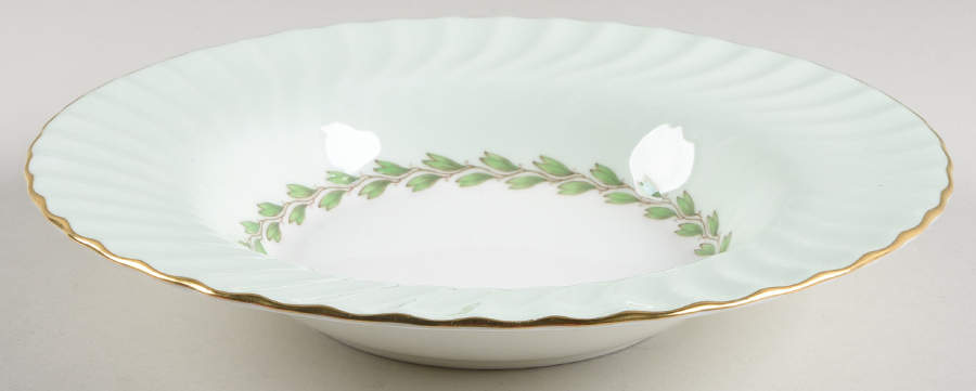 Cheviot Green Large Rim Soup Bowl by Minton-1