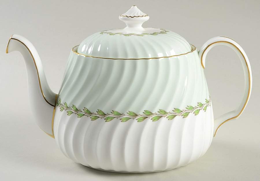 Cheviot Green Teapot & Lid by Minton-1