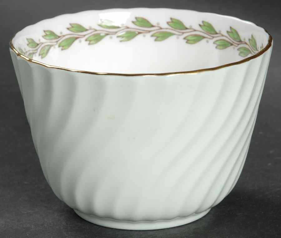 Cheviot Green Open Sugar Bowl by Minton-1