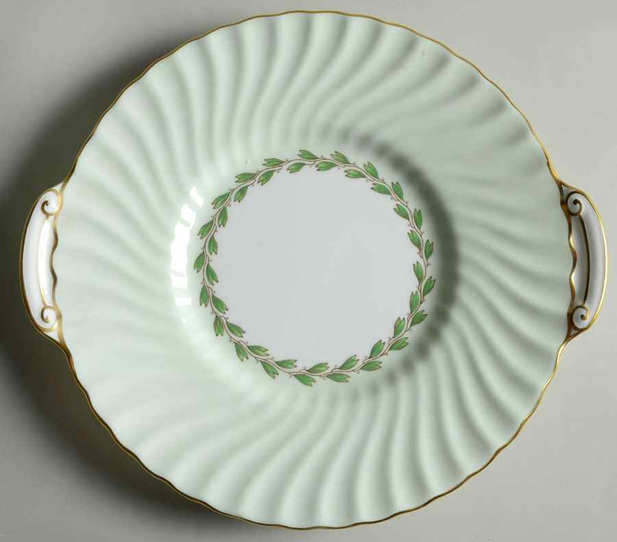 Cheviot Green Handled Cake Plate by Minton-1