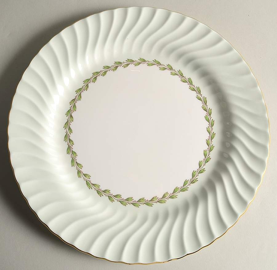 Cheviot Green 12" Chop Plate (Round Platter) by Minton-1