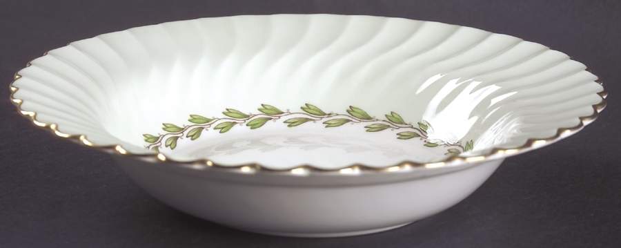 Cheviot Green Rim Soup Bowl by Minton-1