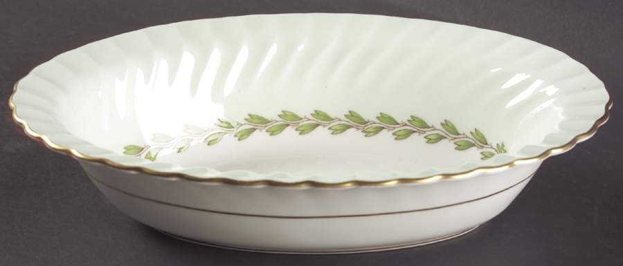 Cheviot Green 10" Oval Vegetable Bowl by Minton-1
