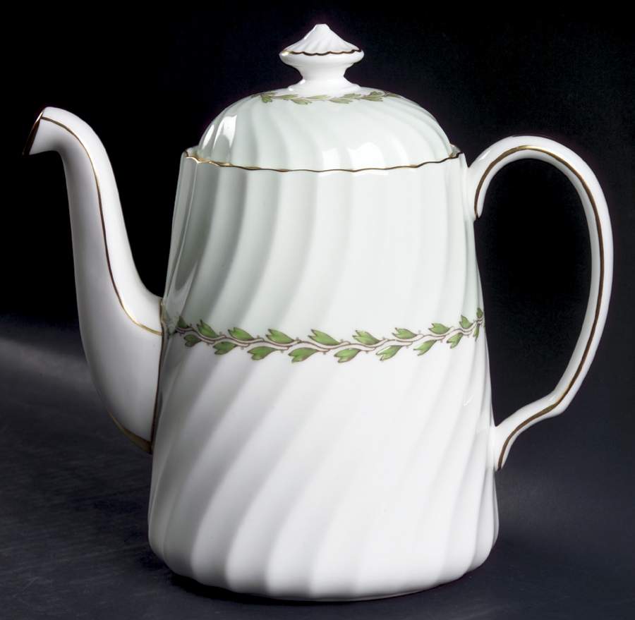 Cheviot Green Coffee Pot & Lid by Minton-1