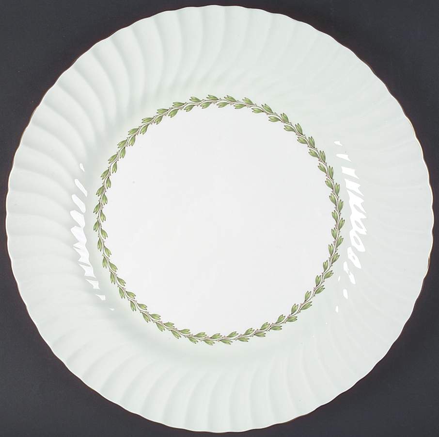 Cheviot Green 15" Chop Plate (Round Platter) by Minton-1