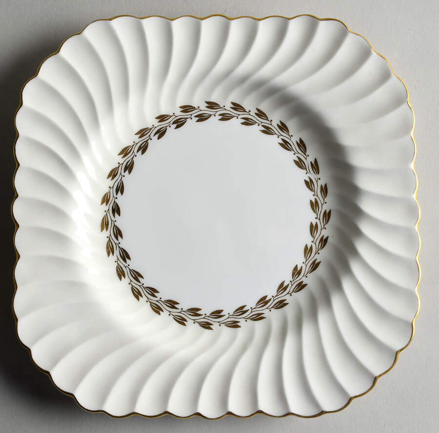 Cheviot Gold Square Luncheon Plate by Minton-1
