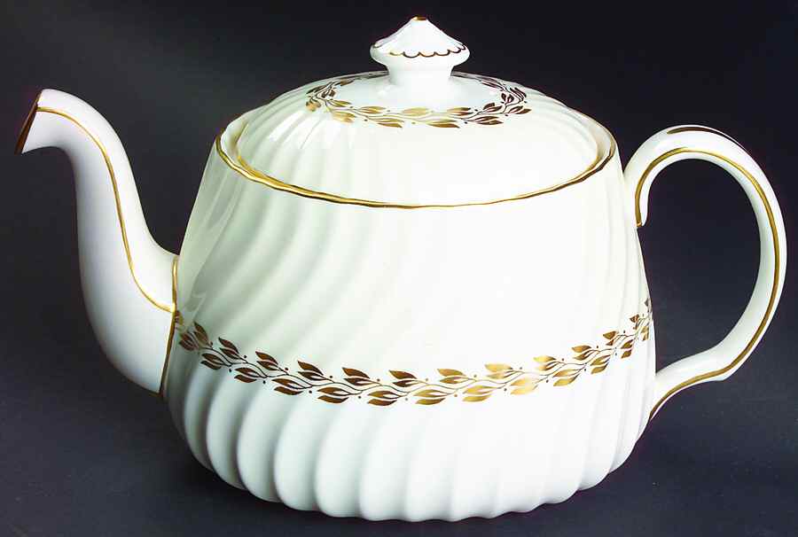 Cheviot Gold Teapot & Lid by Minton-1