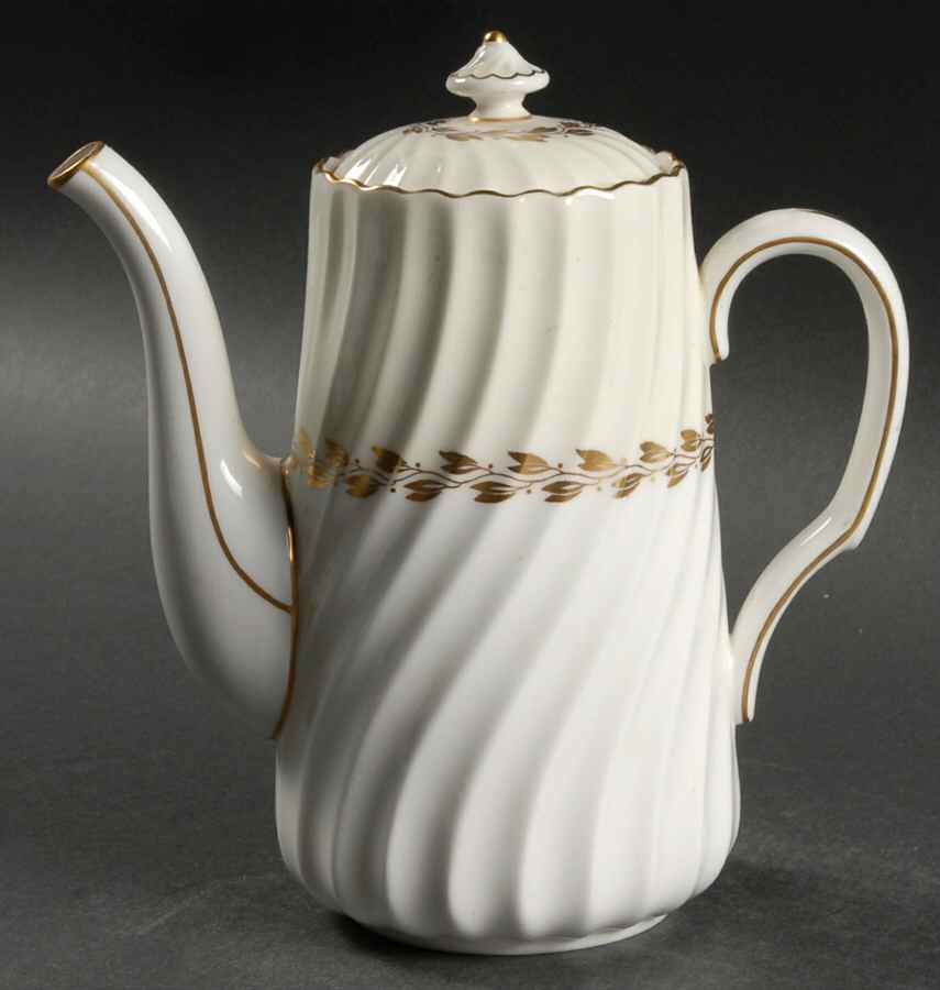 Cheviot Gold Chocolate Pot & Lid by Minton-1