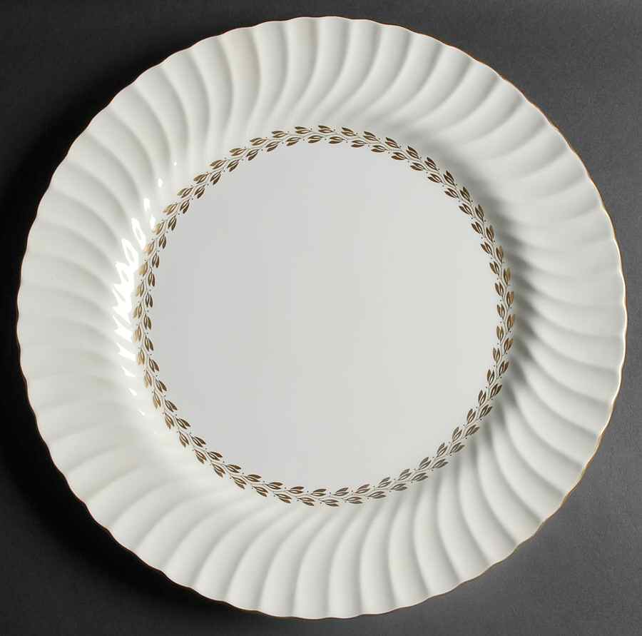 Cheviot Gold 15" Chop Plate (Round Platter) by Minton-1