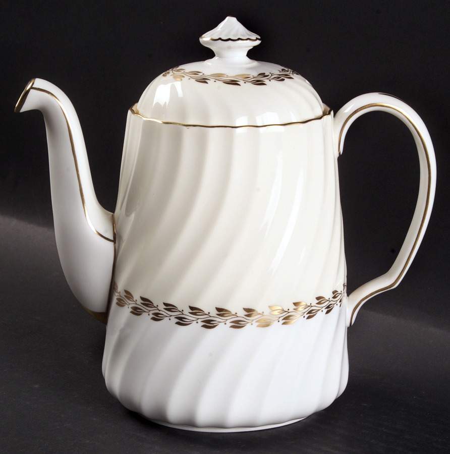Cheviot Gold Coffee Pot & Lid by Minton-1