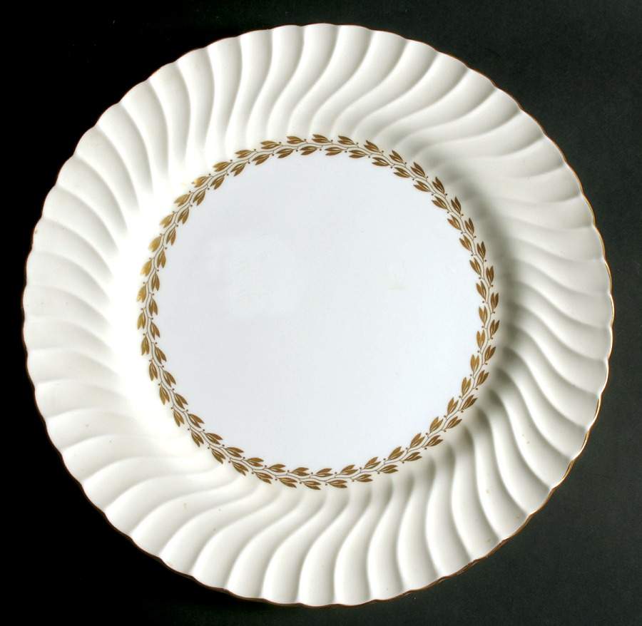Cheviot Gold 12" Chop Plate (Round Platter) by Minton-1