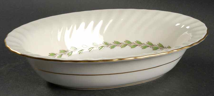 Cheviot Ivory 10" Oval Vegetable Bowl by Minton-1