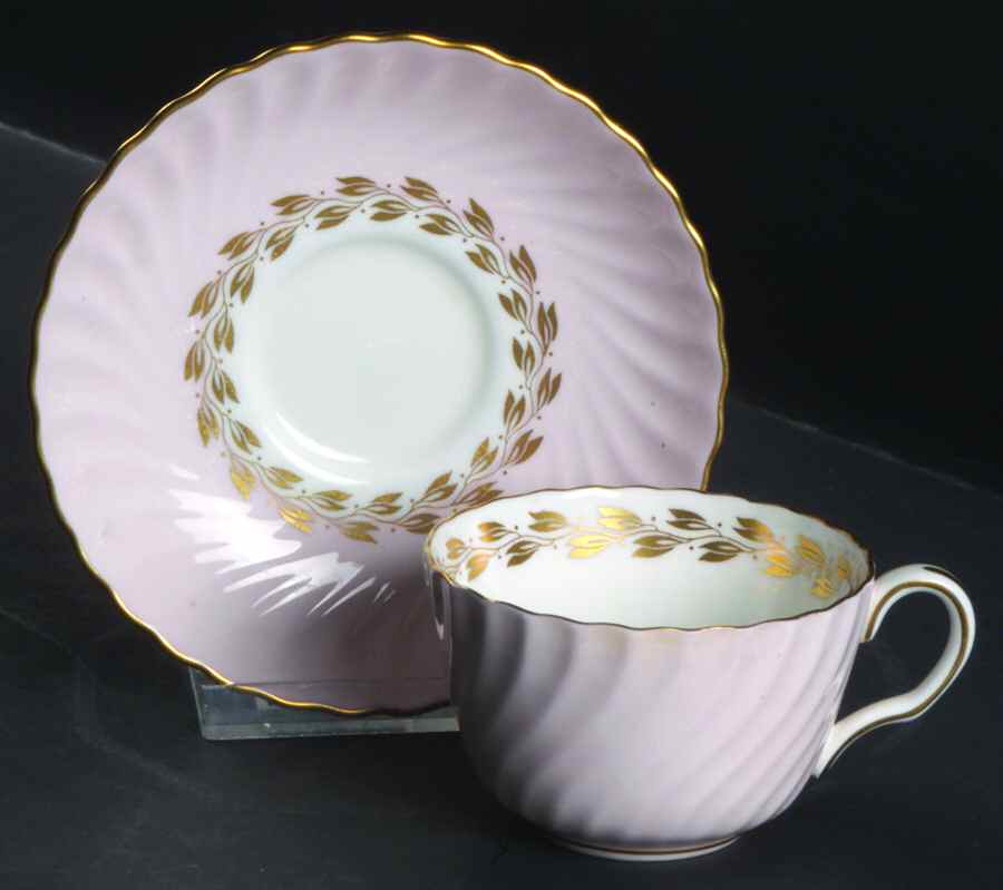 Cheviot Pink Flat Cup & Saucer Set by Minton-1