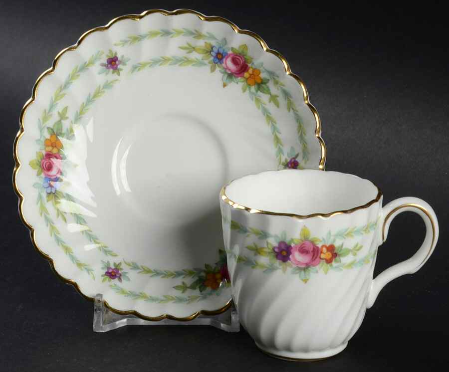 Chiltern Flat Demitasse Cup & Saucer Set by Minton-1