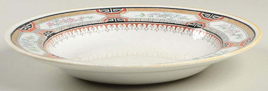 Chinese Key Rim Soup Bowl by Minton-1