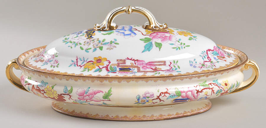 Chinese Tree (Smooth) Oval Covered Vegetable by Minton-1