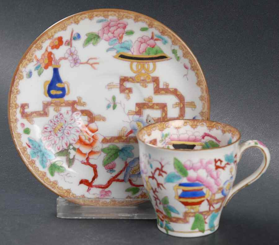 Chinese Tree (Smooth) Flat Demitasse Cup & Saucer Set by Minton-1