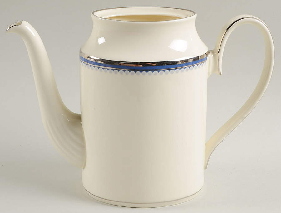 Clifton (Platinum Trim) Coffee Pot No Lid by Minton-1