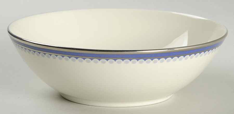 Clifton (Platinum Trim) Fruit/Dessert (Sauce) Bowl by Minton-1