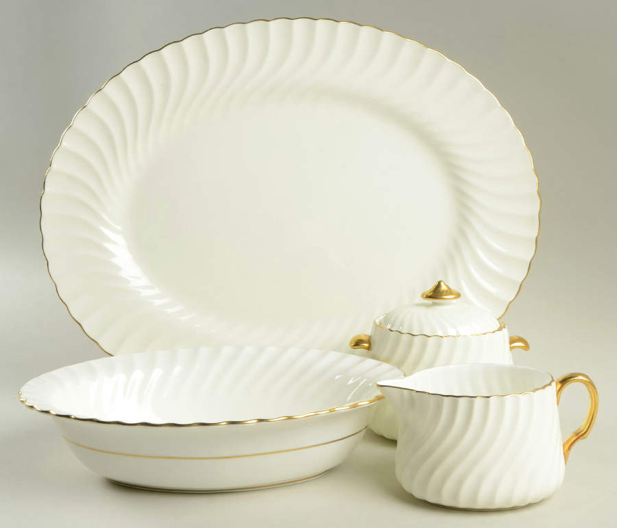 Clifton (Gold Trim) 5 Piece Hostess Set by Minton-1