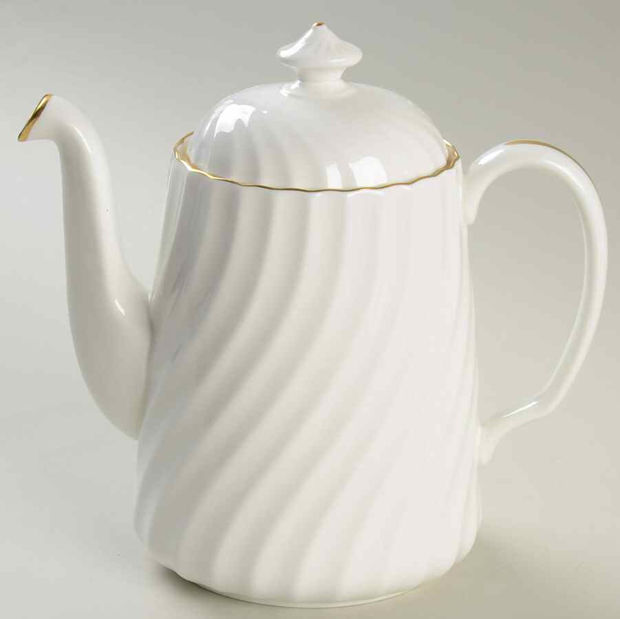Clifton (Gold Trim) Coffee Pot & Lid by Minton-1