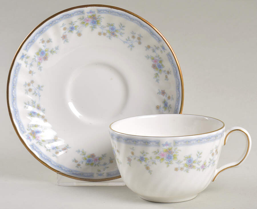 Cliveden Flat Cup & Saucer Set by Minton-1