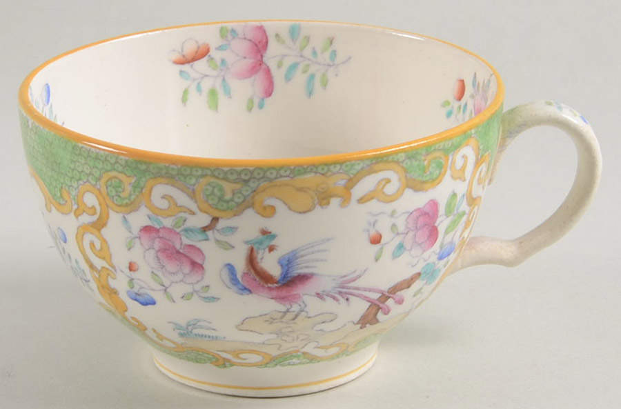 Cockatrice Green (Smooth, Yellow Trim) Oversized Cup by Minton-1