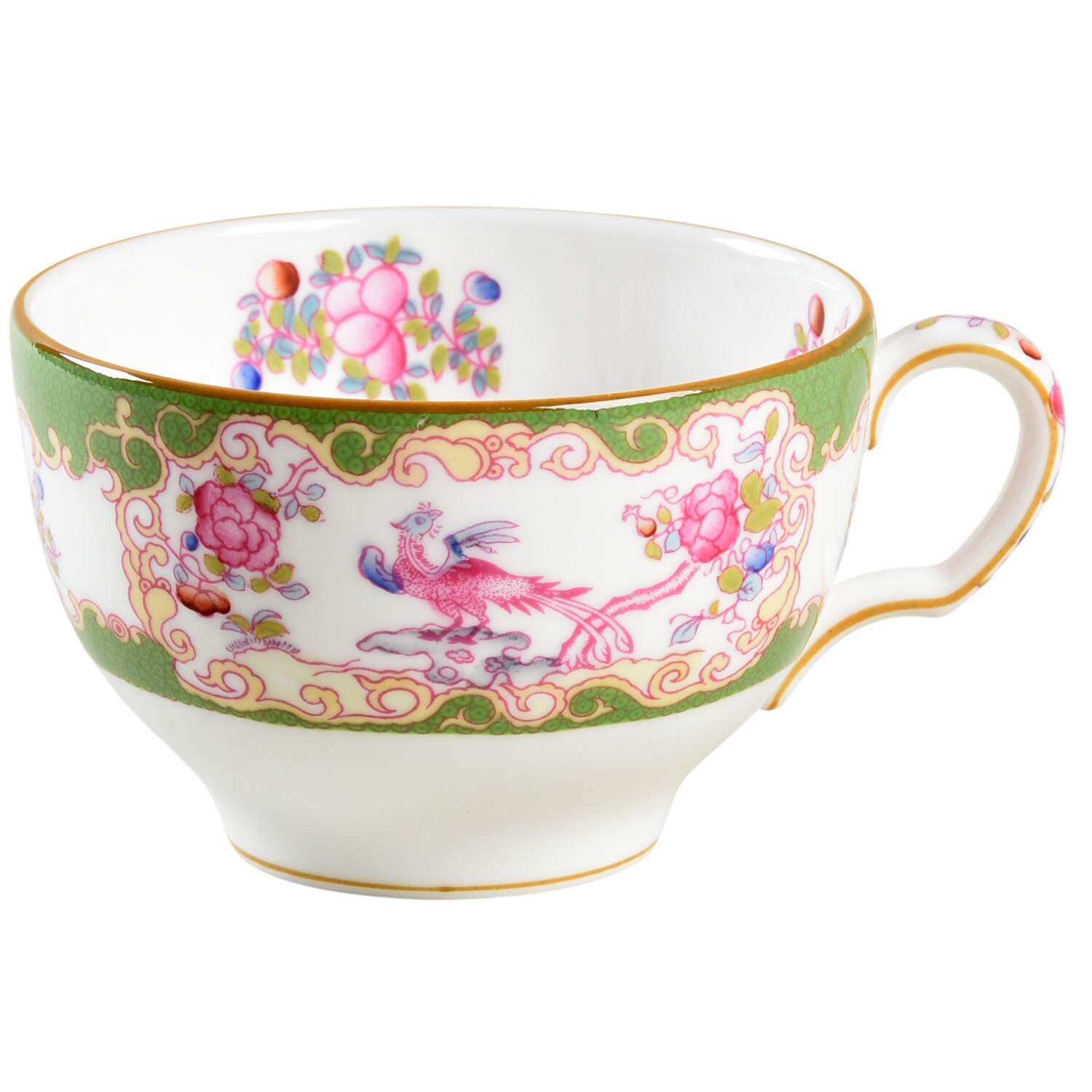 Cockatrice Green (Smooth, Yellow Trim) Footed Cup by Minton-1