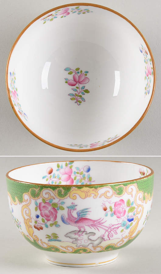 Cockatrice Green (Smooth, Globe Backstmp) Open Sugar Bowl by Minton-1
